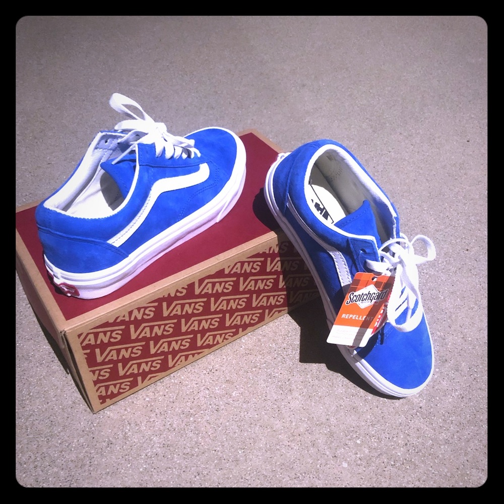 NWT Vans M/5.5 W/7 Princess Blue & True White - Picture 1 of 8